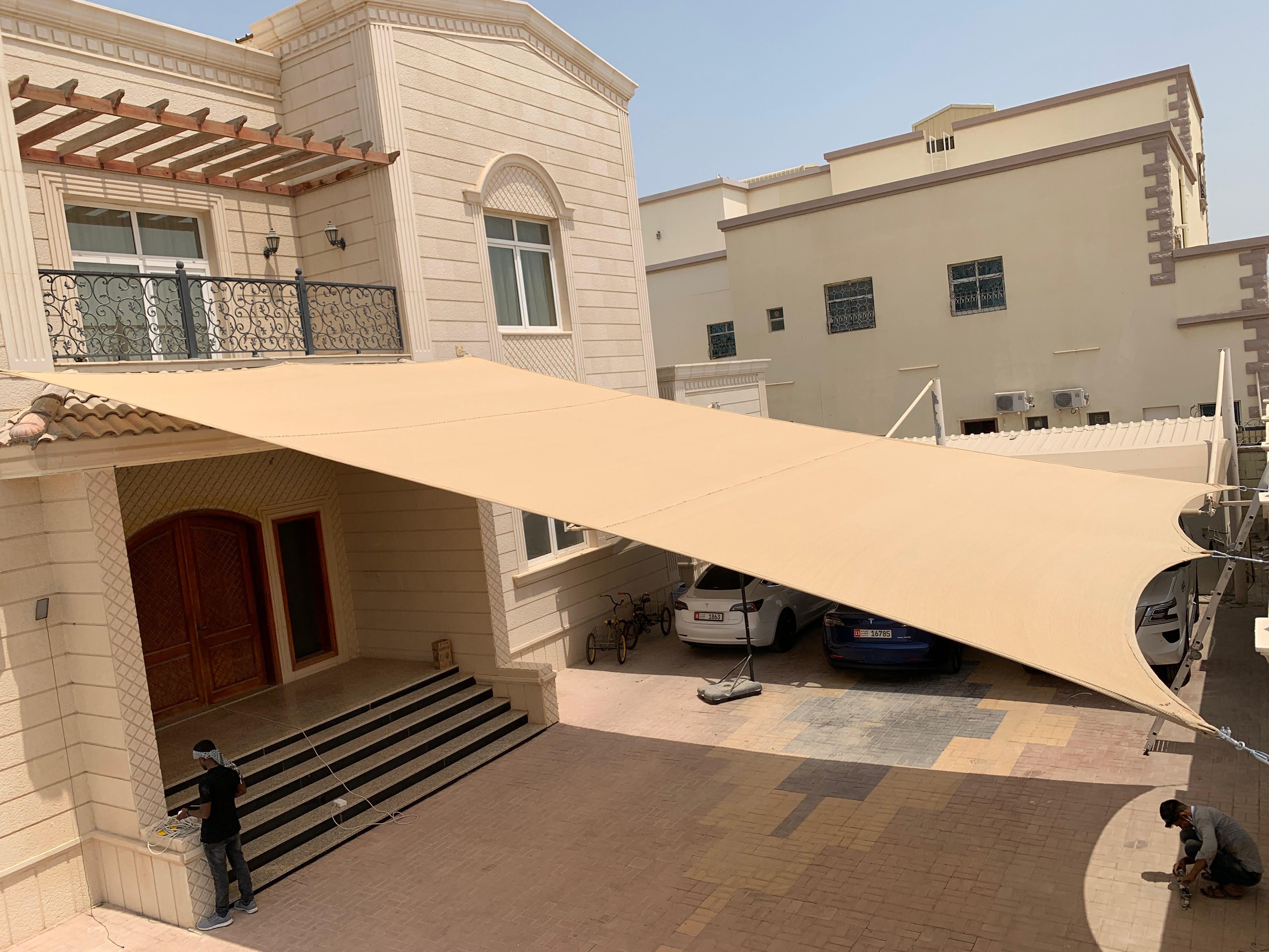 Custom sail shade structure