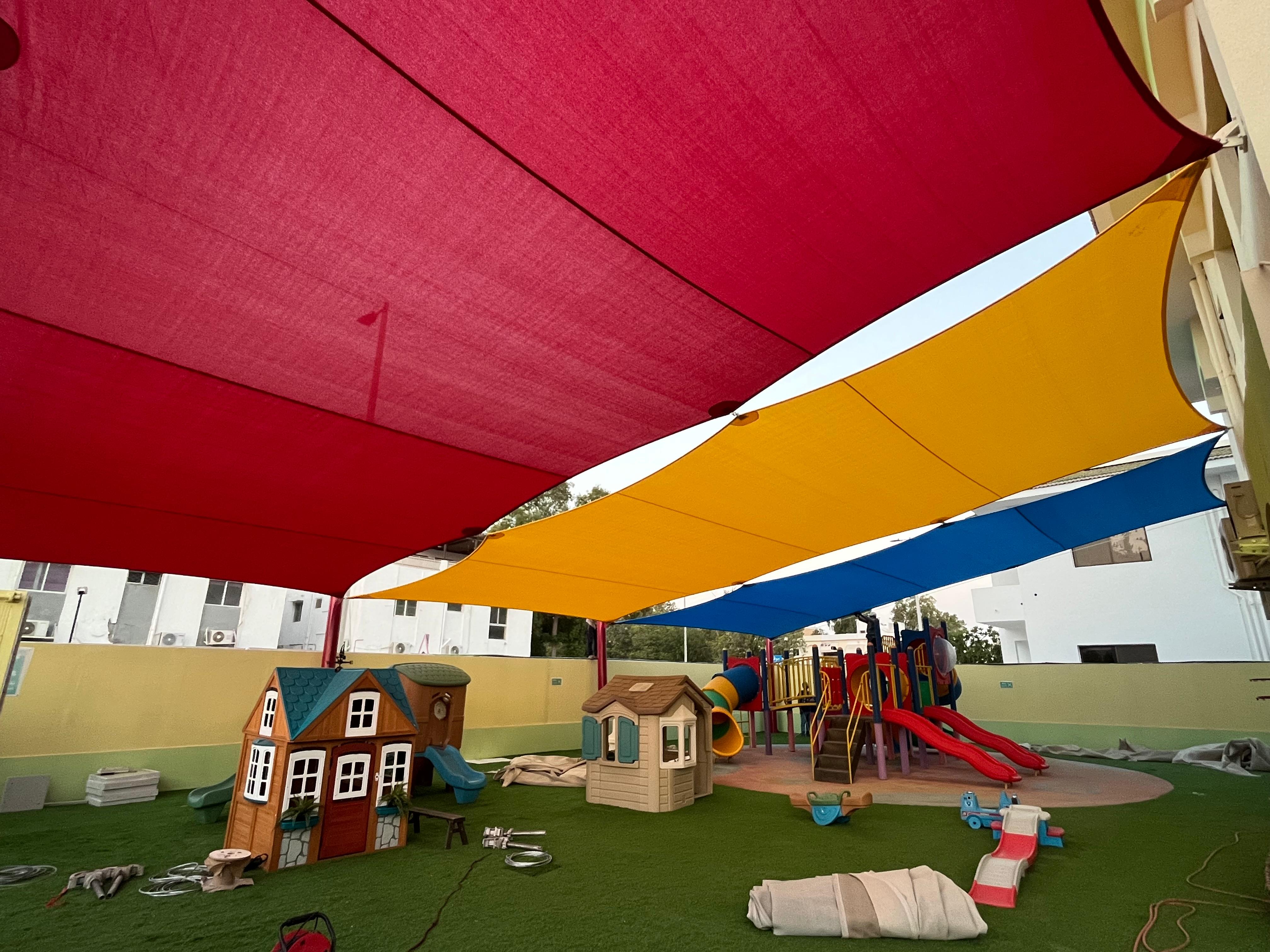 Tensile shade sail Abu Dhabi